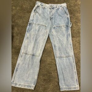 YoungLA men’s Light Wash Carpenter Denim Pants